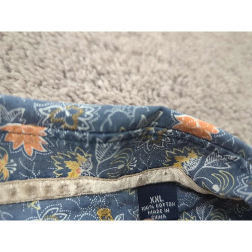 Indigo Palms Tommy Bahama Button Up‎ Shirt Mens 2XL Floral Long Sleeve Casual - Picture 3 of 7